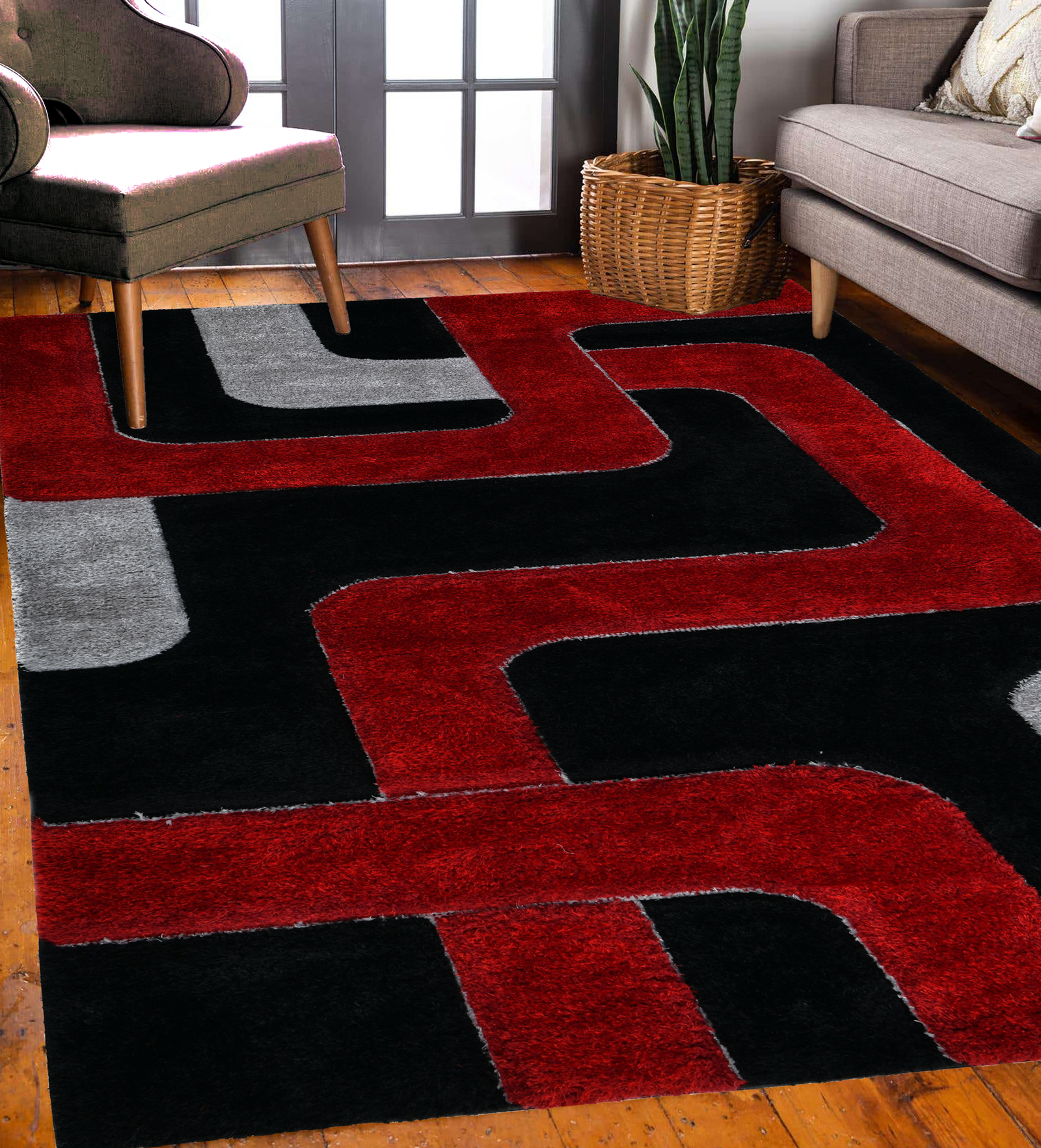 NYC103 Red & Black by RugGuy