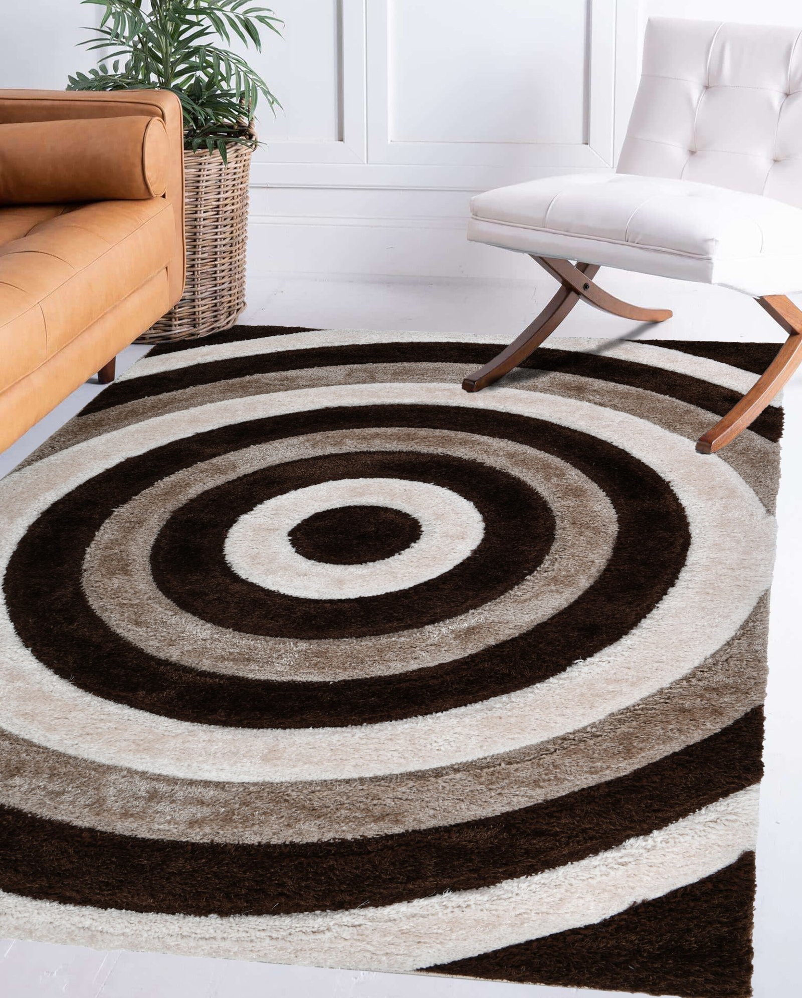 NYC32 Bullseye – Brown & Beige by RugGuy