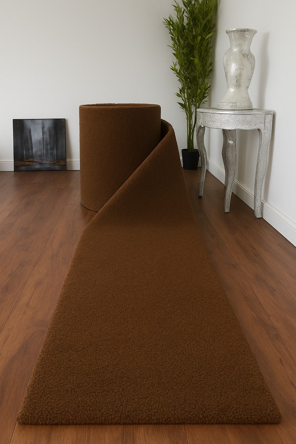 NYC Solid Brown Shag by RugGuy